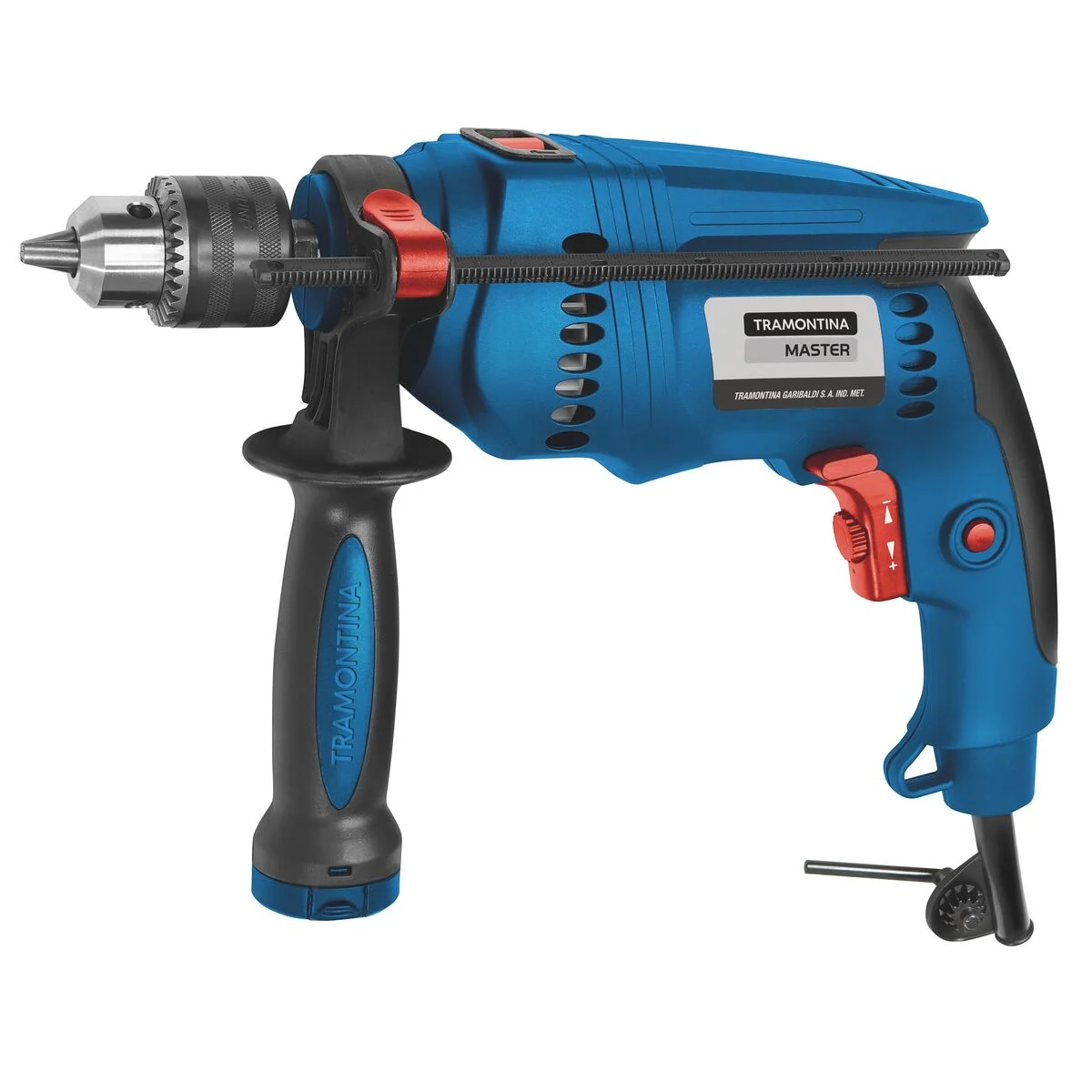 Furadeira de Impacto 1/2" 900 W 127 V Tramontina MASTER para Uso Profissional com Empunhadura Auxiliar Velocidade Variável e Sistema de Reversão