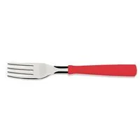 Garfo de Mesa Tramontina New Kolor com Lâmina em Aço Inox e Cabo de Polipropileno Vermelho