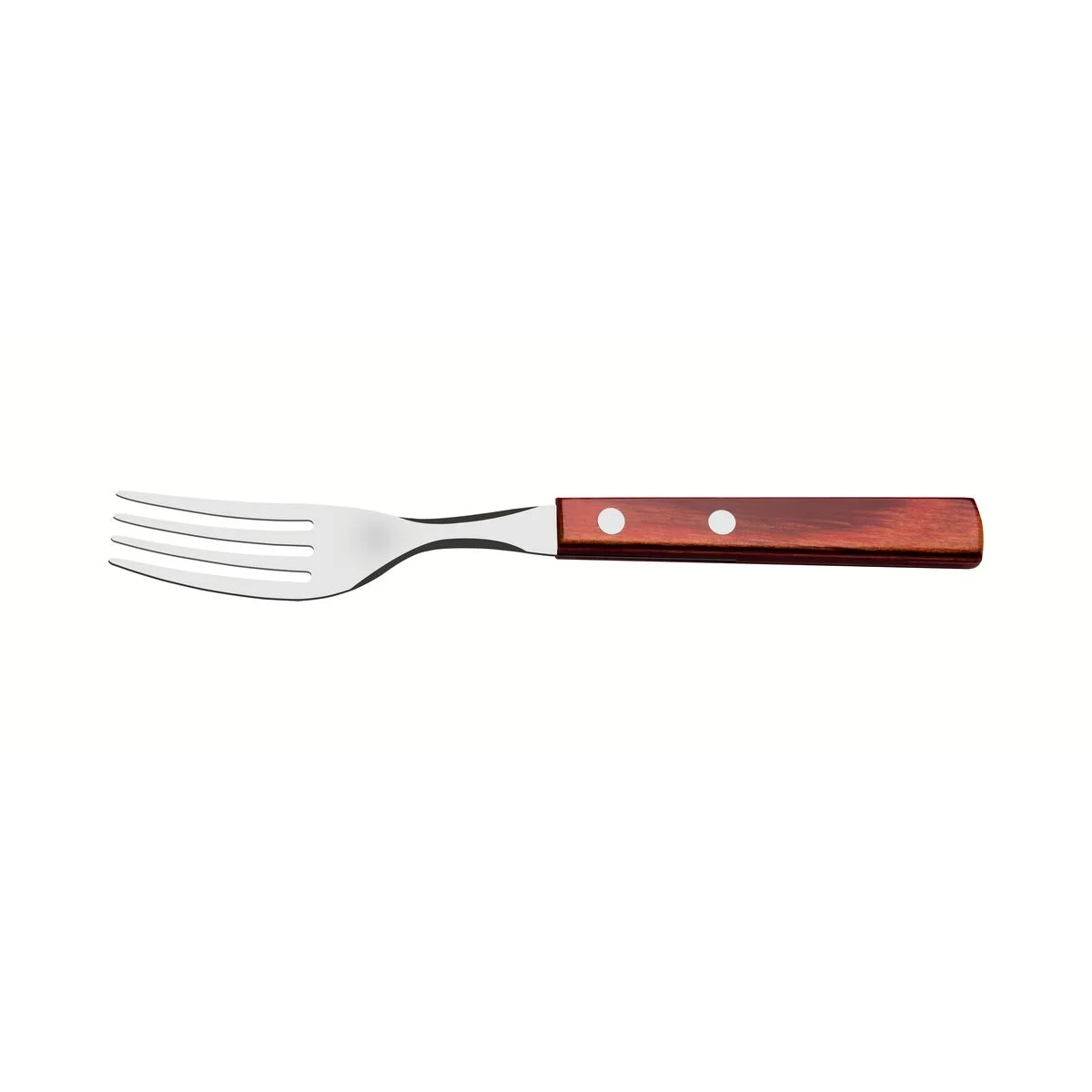 Garfo para Sobremesa Tramontina com Lâmina em Aço Inox e Cabo em Madeira Tratada Polywood Vermelho