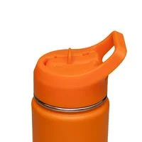 Garrafa Térmica Tramontina 650 ml em Aço Revestido Laranja com Canudo