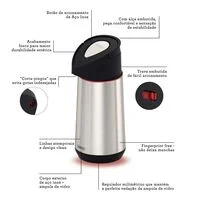Garrafa Térmica Tramontina Exata em Aço Inox com Ampola de Vidro 1,2 L