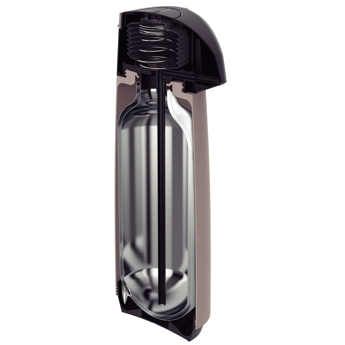 Garrafa Térmica Tramontina Exata em Plástico Bege com Ampola de Vidro 1,8 L