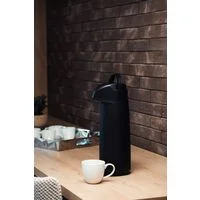Garrafa Térmica Tramontina Exata em Plástico Preto com Ampola de Vidro 1,8 L