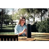 Garrafa Térmica Tramontina Exata em Plástico Preto com Ampola de Vidro 1,8 L