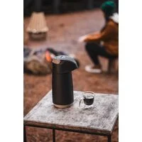 Garrafa Térmica Tramontina Exata em Plástico Preto com Ampola de Vidro 1 L