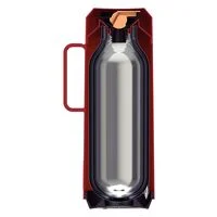 Garrafa Térmica Tramontina Exata em Plástico Vermelho com Ampola de Vidro e Tampa Rosqueável 1 L