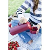 Garrafa Térmica Tramontina Exata em Plástico Vermelho com Ampola de Vidro e Tampa Rosqueável 1 L