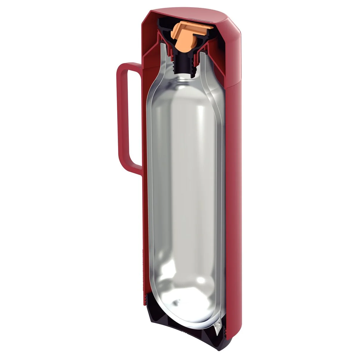 Garrafa Térmica Tramontina Exata em Plástico Vermelho com Ampola de Vidro e Tampa Rosqueável 1 L