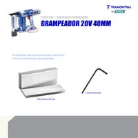 Grampeador 20V 40 mm Brushless Tramontina by Total - Sem Bateria e Carregador
