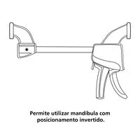 Grampo de Ação Rápida 12" Tramontina MASTER com Corpo em Polipropileno e Mandíbulas em Borracha