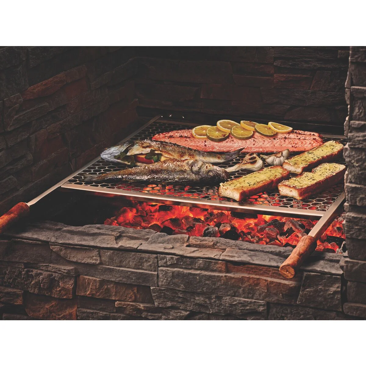 Grelha Tramontina Churrasco em Aço Inox 83 x 47 cm