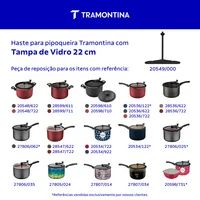 Haste para Pipoqueira Tramontina com Tampa de Vidro 22 cm