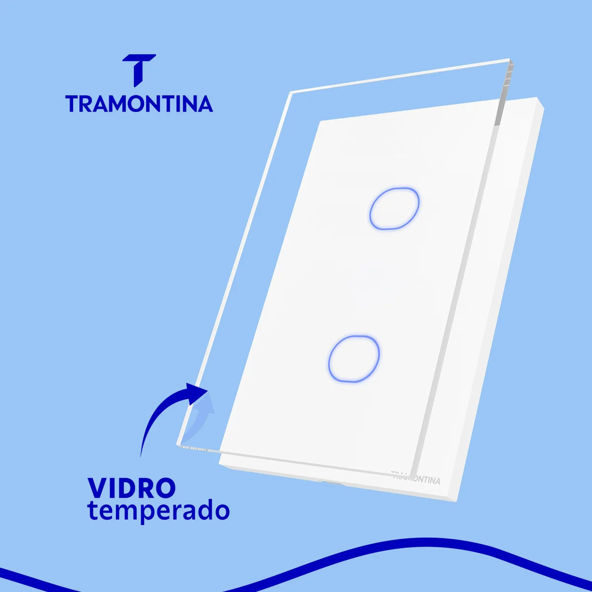 Interruptor Onne Smart Tramontina Branco com 2 Teclas