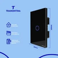Interruptor Onne Smart Tramontina Preto com 1 Tecla