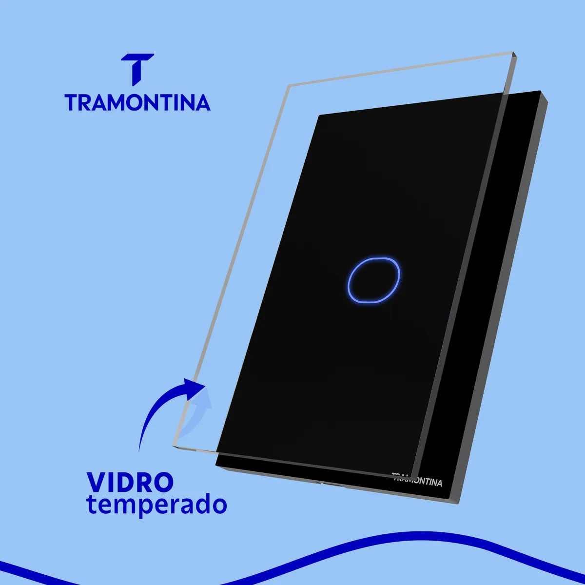Interruptor Onne Smart Tramontina Preto com 1 Tecla