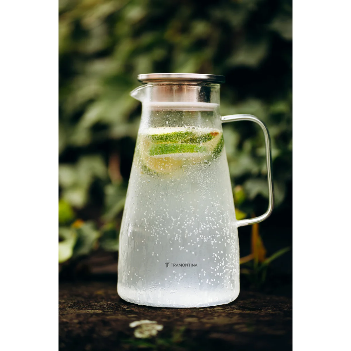 Jarra em Vidro Borossilicato Tramontina com Tampa em Aço Inox 1,8 L