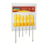 Jogo de Chaves de Fenda Tramontina MASTER Yellow com Suporte 6 Peças
