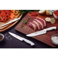 Jogo de Facas Tramontina Premium com Lâminas em Aço Inox e Cabos de Polipropileno Branco 3 Peças
