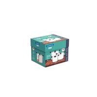 Jogo de Panelas Tramontina Grano Compact em Aço Inox com Corpo Triplo e Alças com Revestimento em Silicone Preto 3 Peças