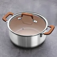 Jogo de Panelas Tramontina Romagna em Aço Inox e Alumínio com Revestimento Interno Cerâmico Marfim 4 peças