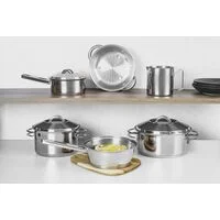 Kit Panelas Tramontina Solar Inox Fundo Triplo com Panela de Pressão 6L 7 Peças