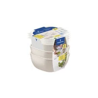 Jogo de Potes Tramontina MixColor em Polipropileno Algodão com Tampa Transparente 600 ml 3 Peças