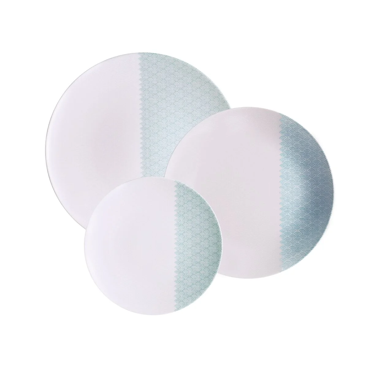 Jogo de Pratos Tramontina Aquarius em Porcelana Decorada 12 peças