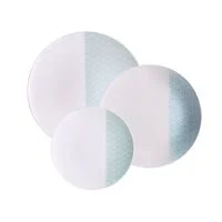 Jogo de Pratos Tramontina Aquarius em Porcelana Decorada 12 peças