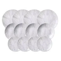 Jogo de Pratos Tramontina Arbo em Porcelana Decorada 12 Peças