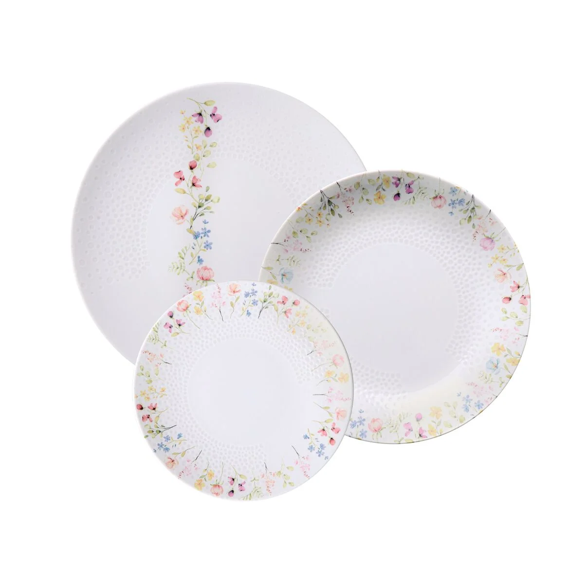 Jogo de Pratos Tramontina Artemis em Porcelana Decorada 12 Peças