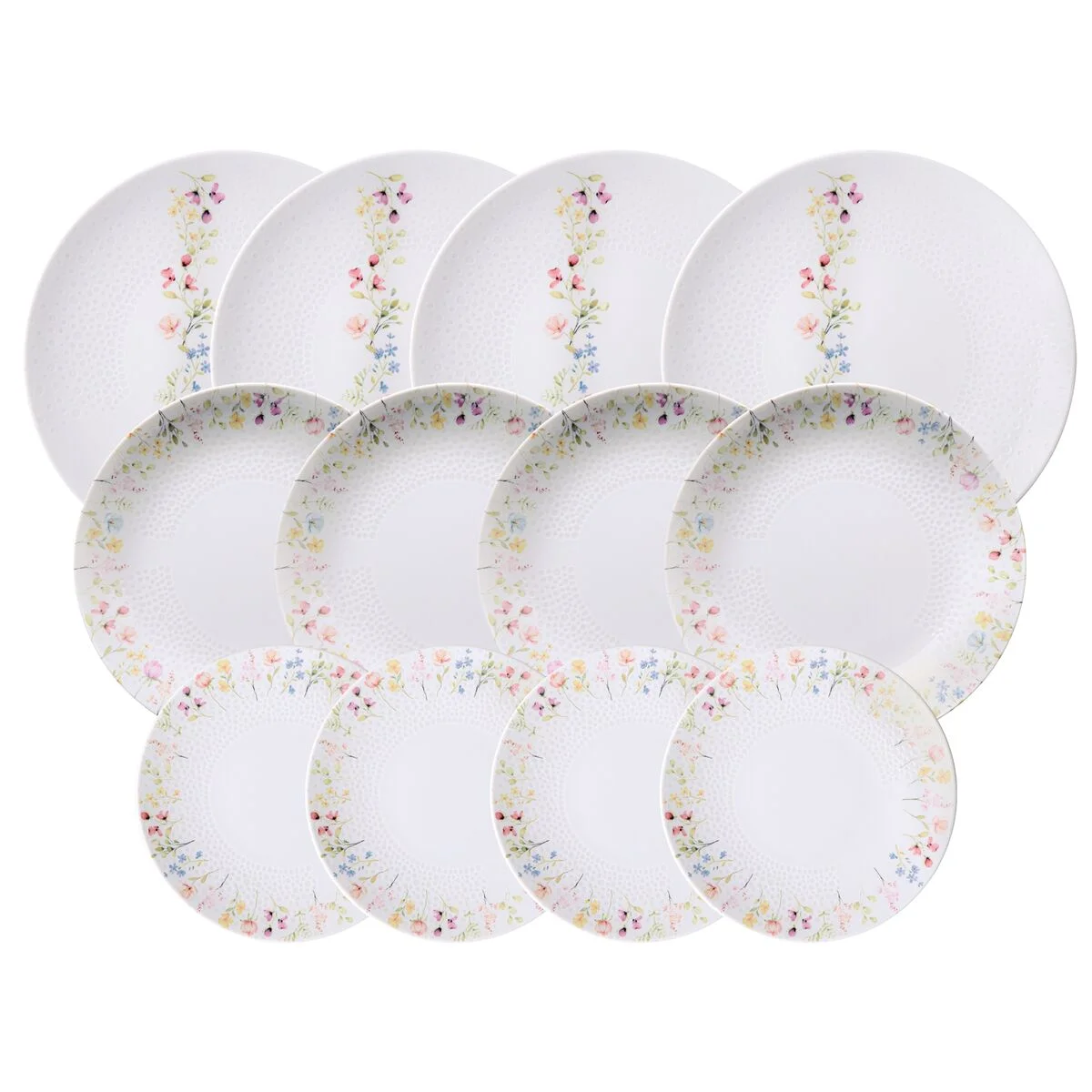 Jogo de Pratos Tramontina Artemis em Porcelana Decorada 12 Peças