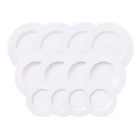 Jogo de Pratos Tramontina Ingrid em Porcelana Decorada 12 Peças