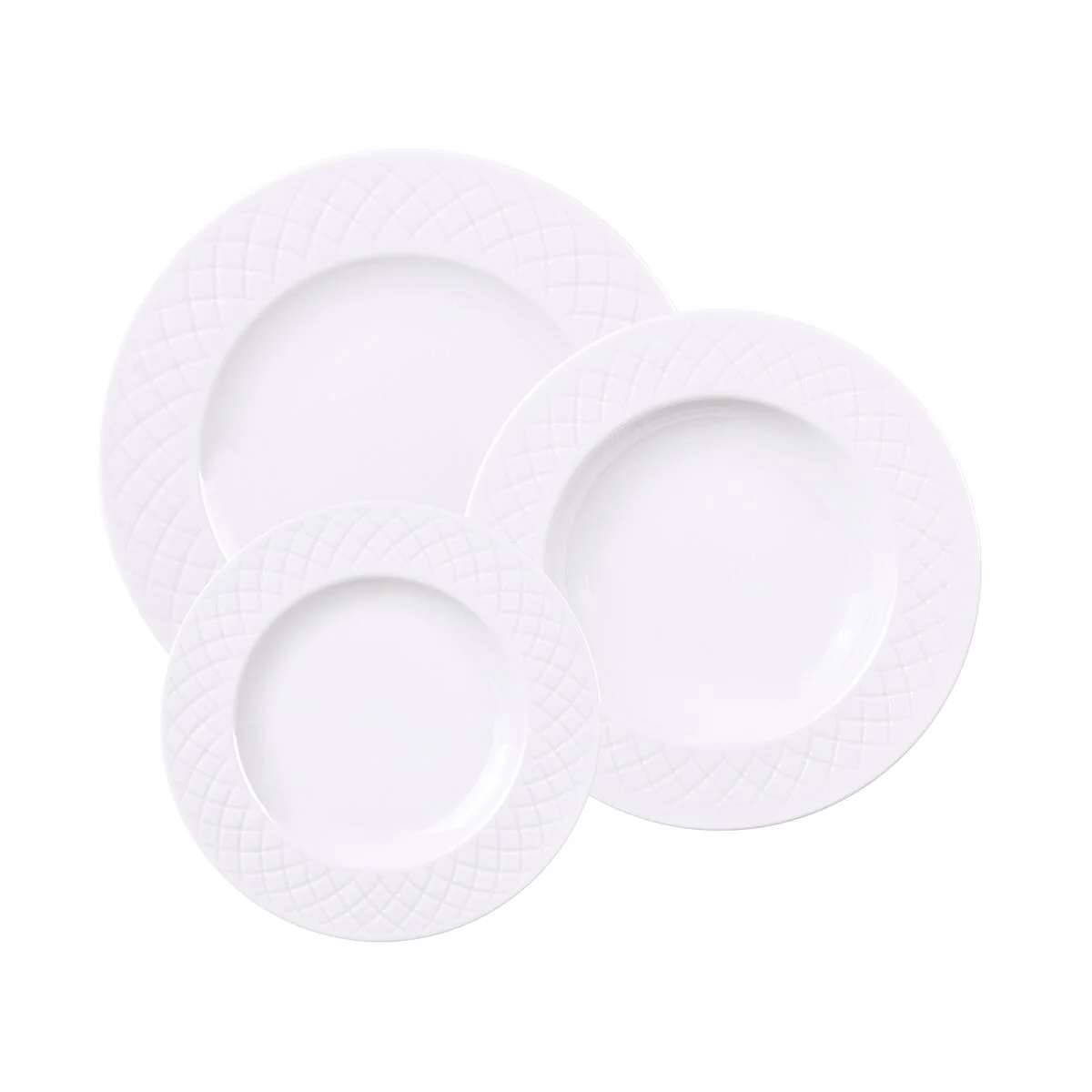 Jogo de Pratos Tramontina Ingrid em Porcelana Decorada 18 Peças