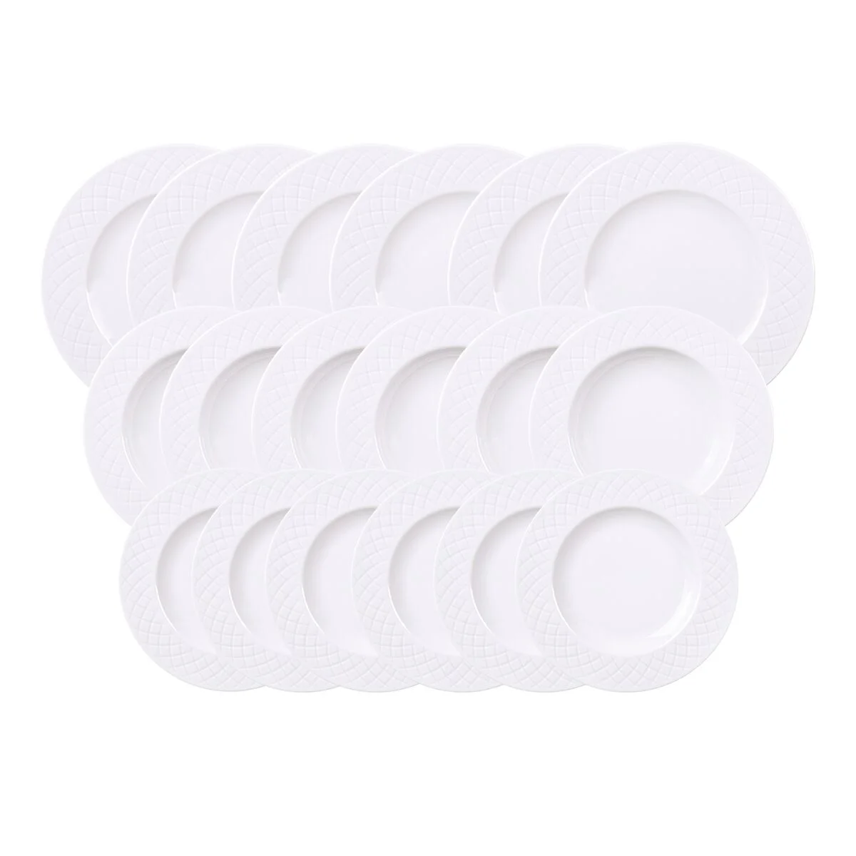 Jogo de Pratos Tramontina Ingrid em Porcelana Decorada 18 Peças