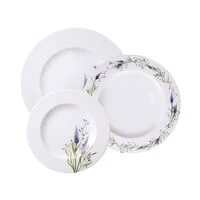 Jogo de Pratos Tramontina Lilla em Porcelana Decorada 12 Peças