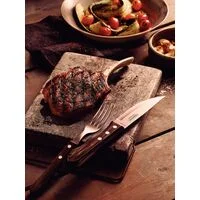 Jogo de Talheres para Churrasco Jumbo Tramontina em Aço Inox com Cabo Castanho Polywood 12 Peças