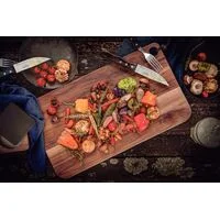 Jogo de Talheres para Churrasco Jumbo Tramontina em Aço Inox com Cabo Castanho Polywood 12 Peças