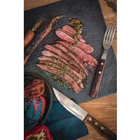 Jogo de Talheres para Churrasco Jumbo Tramontina em Aço Inox com Cabo Castanho Polywood 12 Peças
