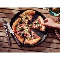 Jogo de Talheres para Pizza Tramontina com Lâminas em Aço Inox e Cabo de Madeira Tratada Polywood Castanho 08 Peças