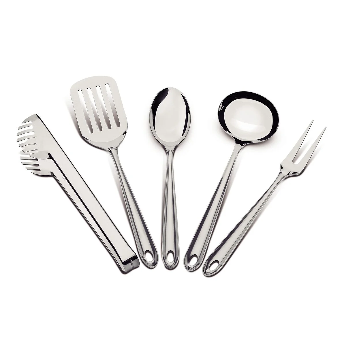 Jogo de Utensílios Tramontina Utility em Aço Inox Acabamento Brilho 5 Peças