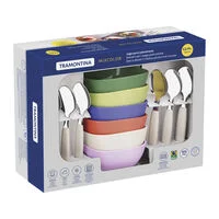 Jogo para Sobremesa Tramontina MixColor em Polipropileno Misto 12 Peças