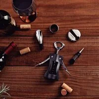 Jogo para Vinhos Tramontina Harmoniza em Aço Inox e Polipropileno Preto 5 Peças