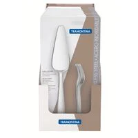 Jogo para torta Tramontina Maresias aço inox 7 pç.