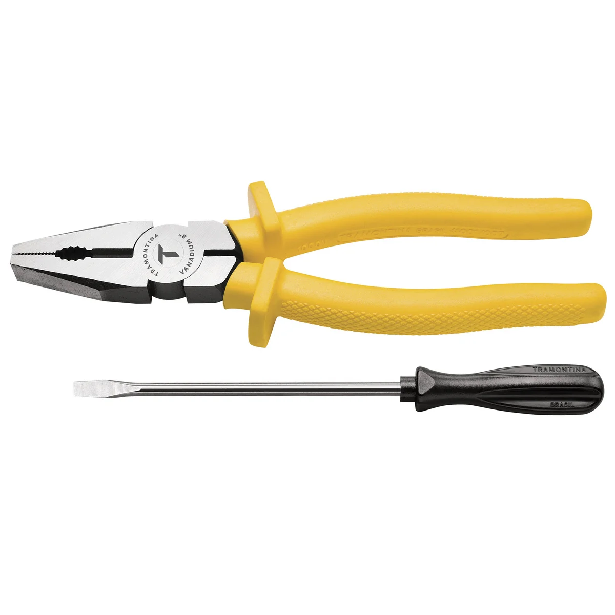 Kit Alicate 8" 1.000V e Chave de Fenda 1/8x3" Tramontina Master