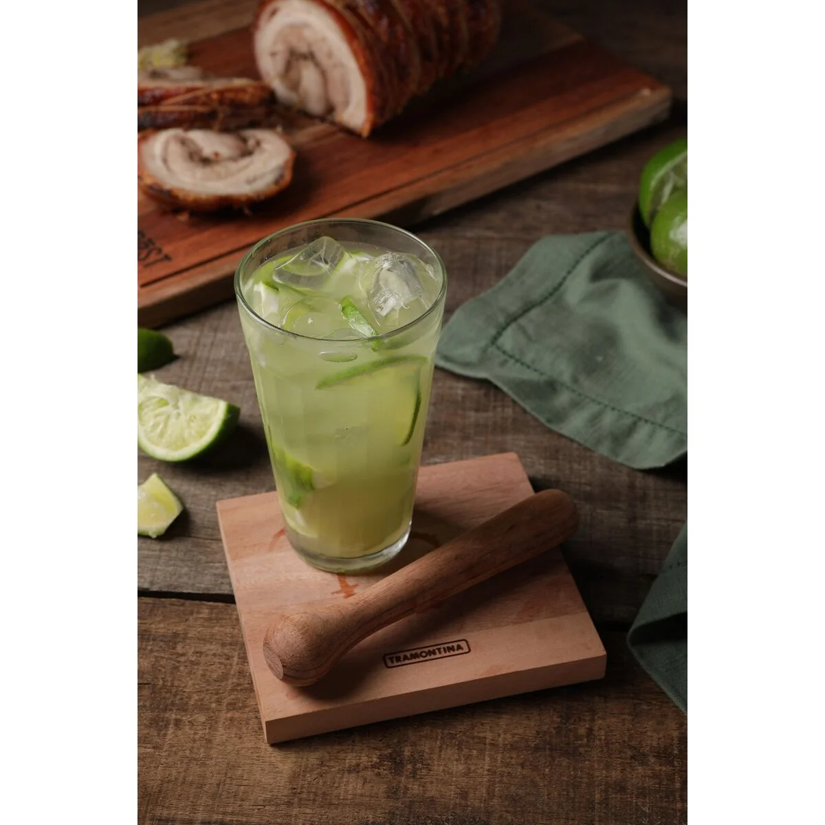Kit Caipirinha Tramontina 3 Peças em Madeira Mista