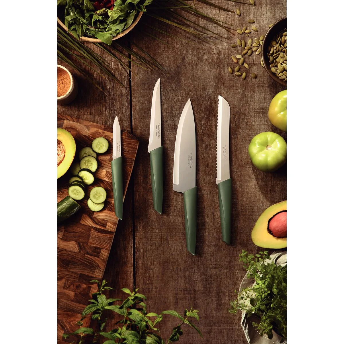 Kit Cozinha Tramontina Lyf Verde Natureza 25 Peças