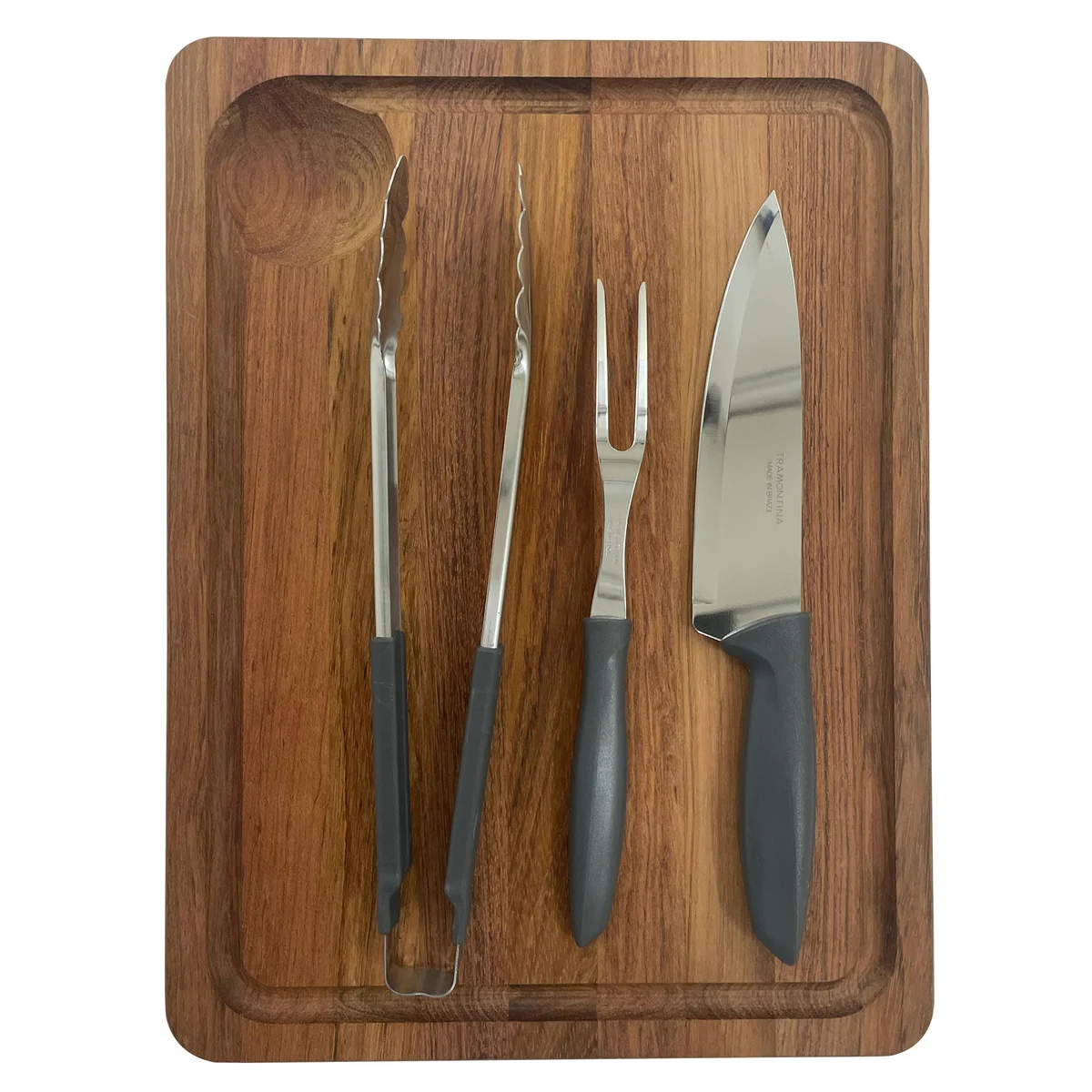 Kit Estação de Corte de 40x30 cm em Madeira Jatobá com brancal e acabamento em Óleo
