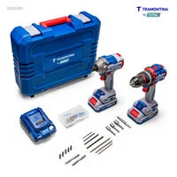 Kit Parafusadeira/Furadeira de Impacto 20V 66 N.m + Parafusadeira de Impacto 20V 285 N.m Tramontina by Total