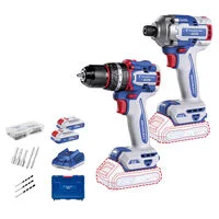 Kit Parafusadeira/Furadeira de Impacto 20V 66 N.m + Parafusadeira de Impacto 20V 285 N.m Tramontina by Total
