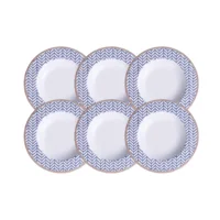 Kit Prato Fundo Tramontina Abstratta em Porcelana Decorada 23 cm 6 Peças